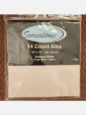 Cross Stitch Fabric Antique White 14 Count Aida 12"×18" Sensations